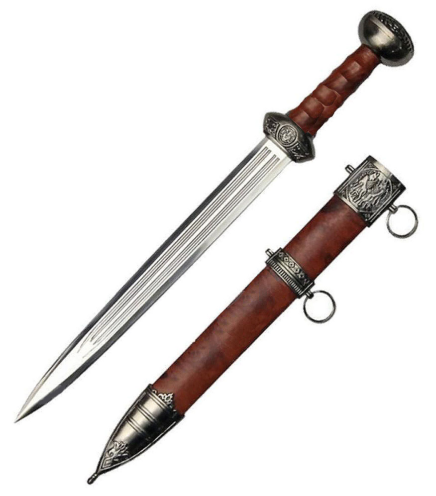 Römerdolch-braun-mit-Scheide