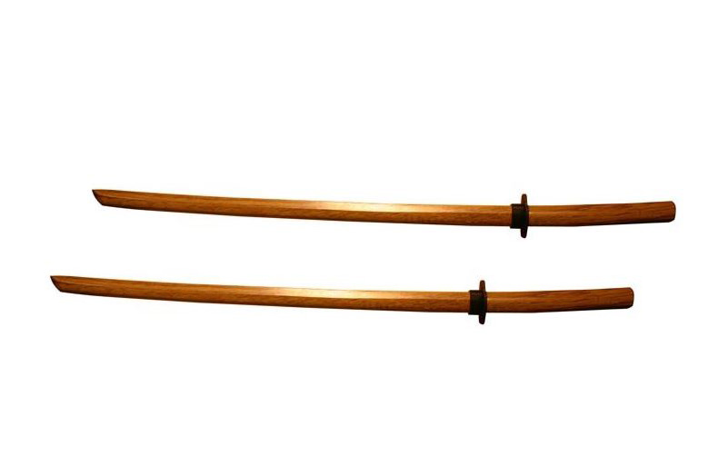 2-Bokken-aus-Holz-ohne-Griff-Wicklung 2 Bokken aus Holz ohne Griff Wicklung
