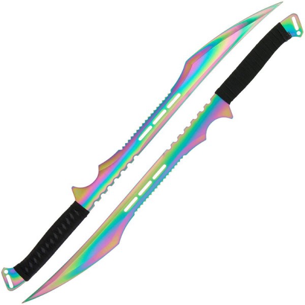 Ninja Schwerter Set Rainbow mit Scheide
